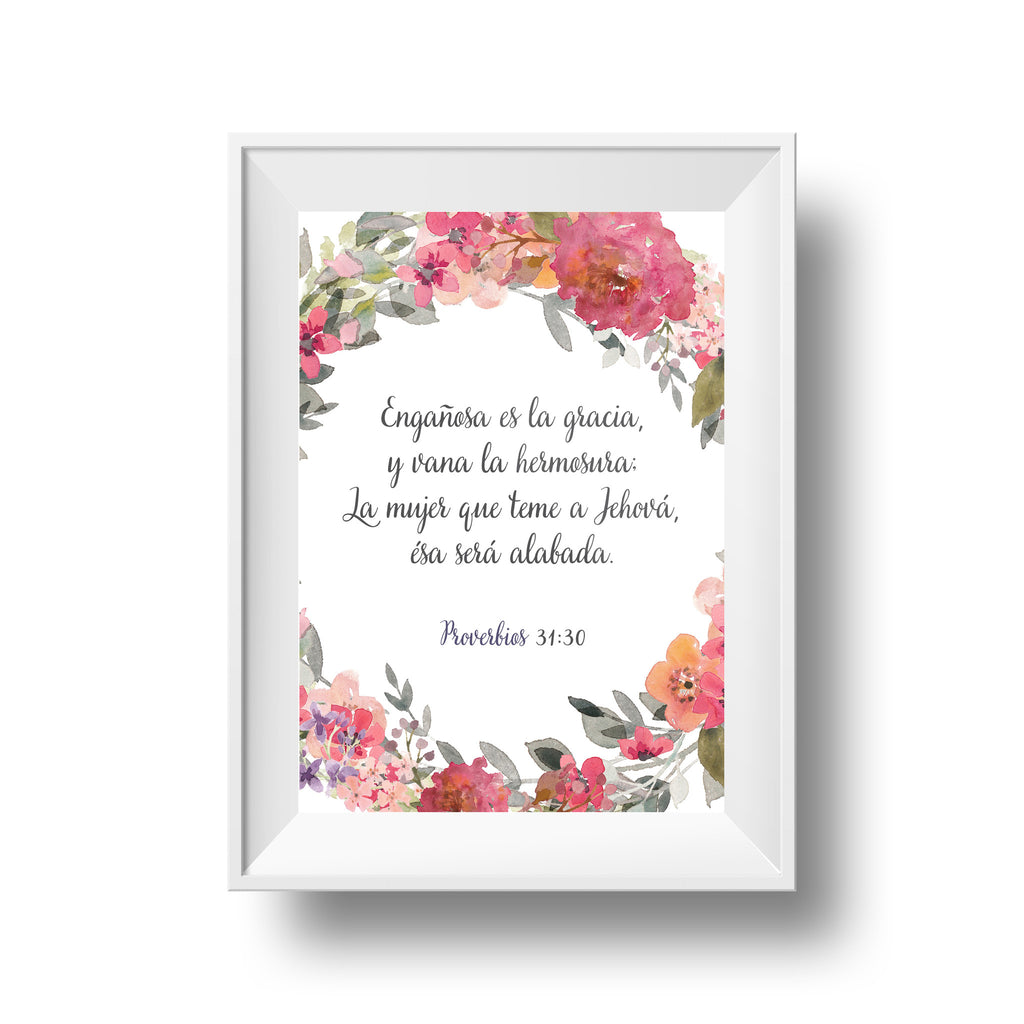 Botanical Proverbs 31:30 (Spanish)